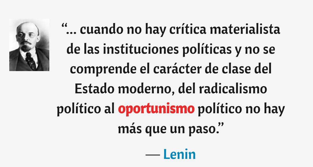 En el movimiento revolucionario siempre debemos tener posturas críticas sin que estás se vean sumergida en el radicalismo, porque nos pondría a un paso del oportunismo.
#PuebloMasMaduro
#comunayproducción
#11May