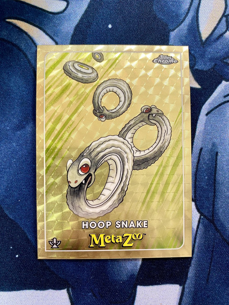 andrewstackstv's tweet image. pulled a 1/1 Topps Chrome Hoop Snake Superfractor!! 🐍 😍 @Topps @MetaZooGames #topps #metazoo