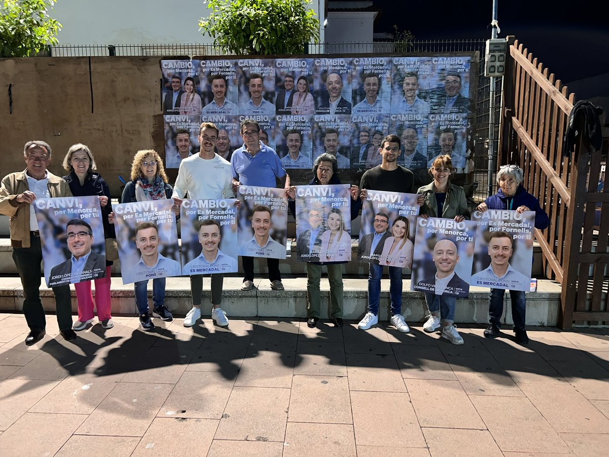 TobalPons7's tweet photo. Tenim equip i tenim compromís! 

Per un municipi més net, amb millors recursos, sostenible i acollidor dia #28M vota Tóbal Pons, vota 🅿️🅿️

#EsCanviÉsAra https://t.co/xfErxs81je