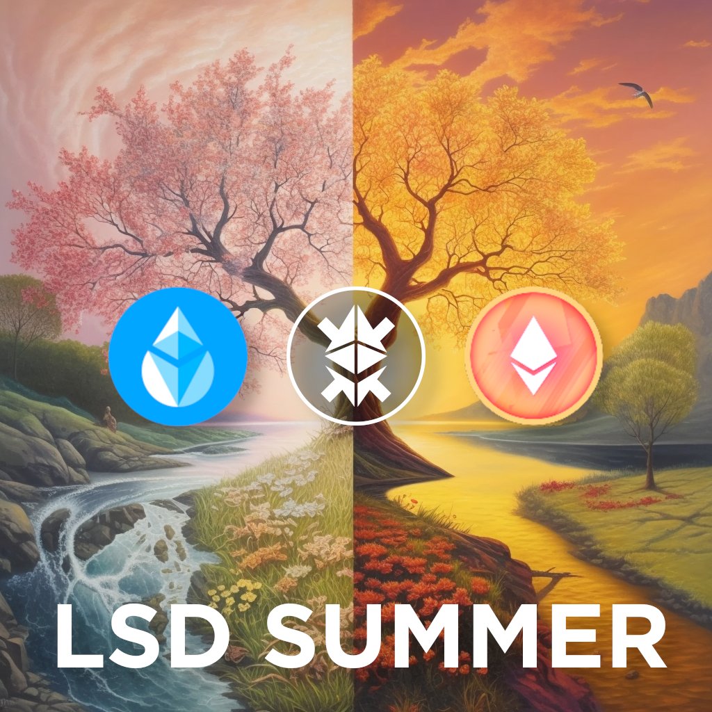 1/ It's been one month since Shapella enabled staked $ETH withdrawals and we now have enough data to analyze the initial changes in the liquid staking derivative (LSD) landscape.

Here are the trends as we enter what is shaping up to be a huge LSD summer.🧵👇
#crypto