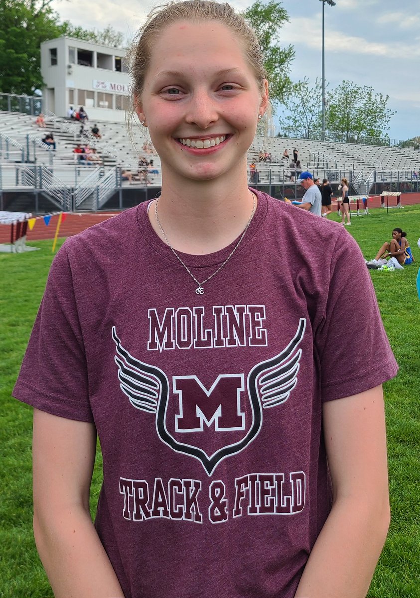 Drake_Lansman's tweet photo. Sam Veto is happy to be joining Corynn Holmes for state high jump again this year after falling short last year https://t.co/v1zienW4yE