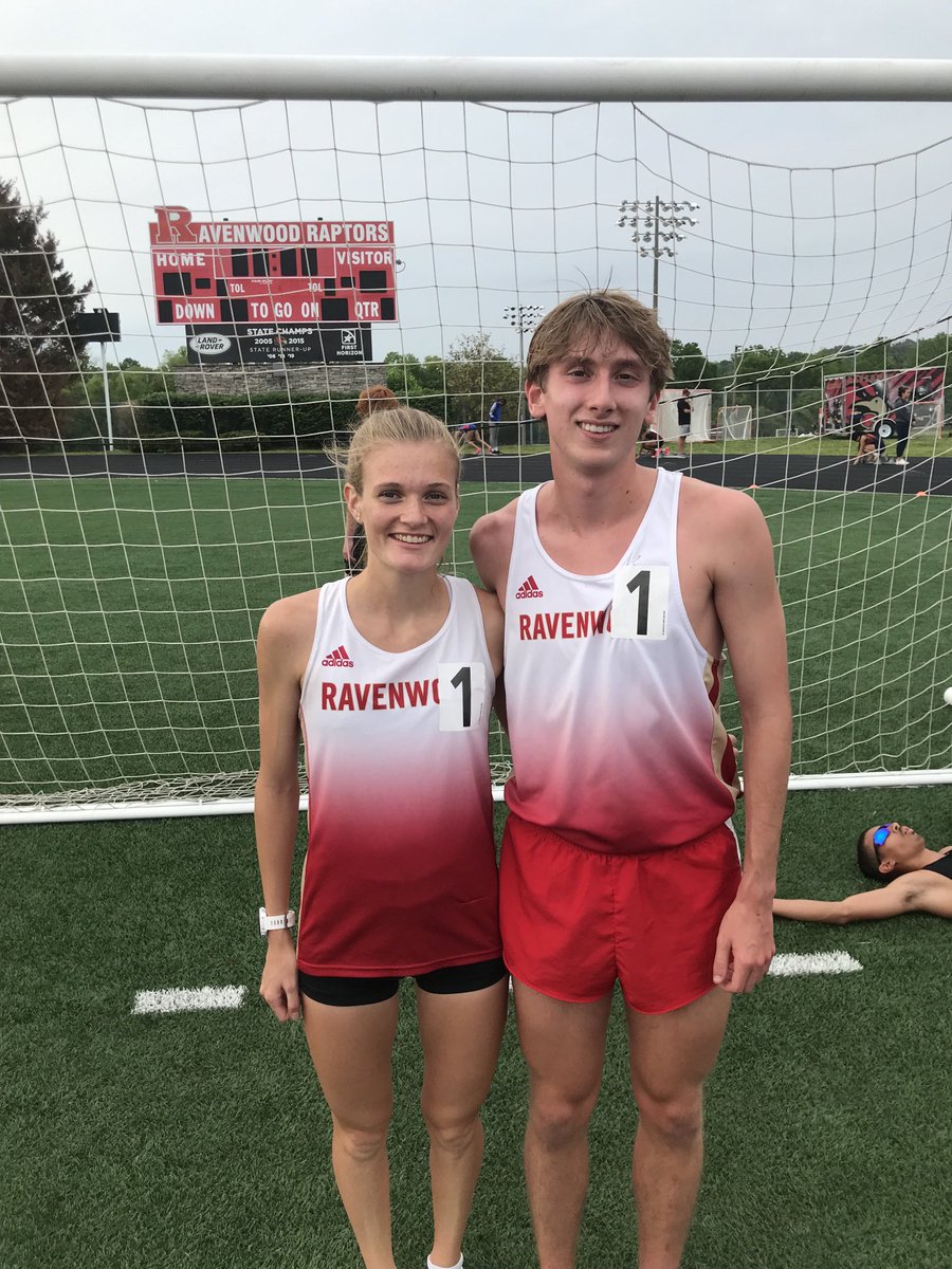 Sweep! Jordan Rayl and Miles Ramer both won the 1600m, qualifying for state.
