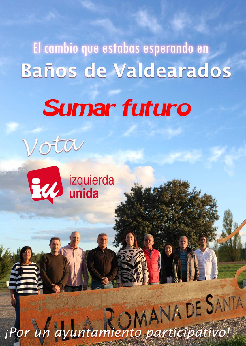 ADuero's tweet photo. Y en #BañosDeValdearados, @IzquierdaUnida para sumar futuro y lograr un ayuntamiento participativo https://t.co/iqW1DqOoTJ