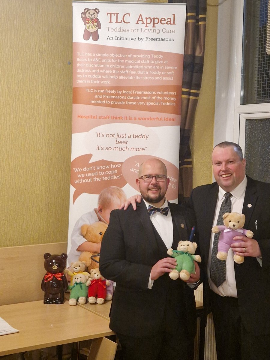 TLC appeal <a href="/Baglan6079/">Baglan Lodge</a> tonight. Thank you to W.Bro Paul Newport, our hard-working Masonic Hall representative seen here with our WM W.Bro Ceri Low for your continued efforts, we are glad to announce that we raised the fantastic sum of  £150 <a href="/SouthWalesMason/">Provincial Grand Lodge of South Wales</a> <a href="/SouthWalesTLC/">SouthWalesTLC</a>
