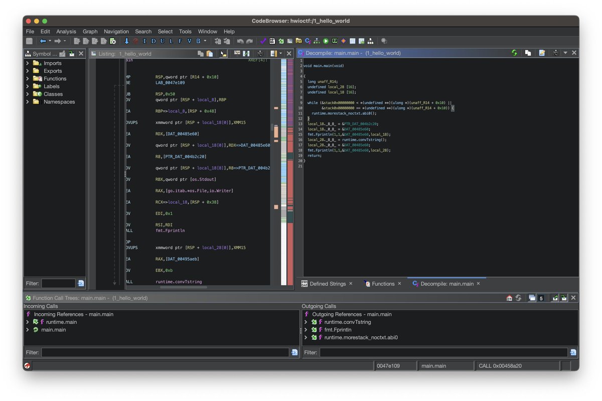 ghidraninja's tweet photo. Ghidra 10.3 finally has an official dark mode!😍🥳 https://t.co/3nW1QC6Rtf