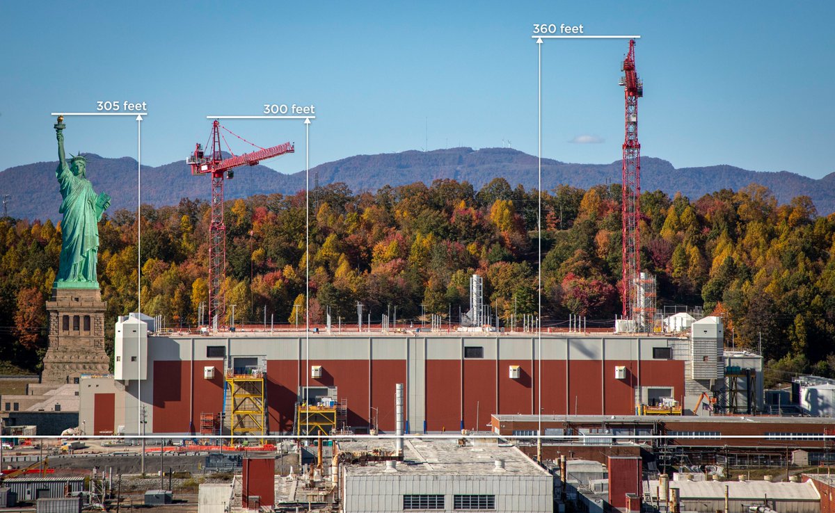 Did you know? UPF tower cranes are 300 and 360 feet tall. The tallest is as long as a football field and taller than the Statue of Liberty. #TBT #BuildingUPF