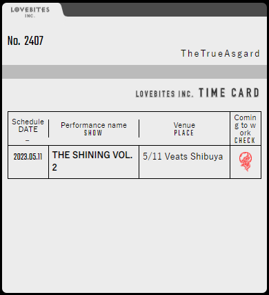 TheTrueAsgard's tweet photo. Woo hoo!
First entry in my #LovebitesINC time card! 🤩
Thanks a lot @Saber2Gecko for your help! 🙏
#Lovebites #TimeCard #TheShiningVol2 https://t.co/ItBSTR84wA