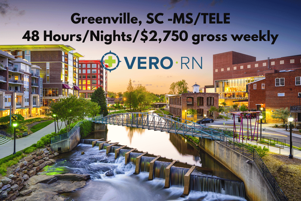 TravelVeroRN's tweet photo. Your next MS/TELE assignment is in Greenville/Simpsonville, SC
Simpsonville is known for its natural beauty, sitting at the base of the Blue Ridge Mountains and close to Lake Conestee!

Apply Today:
 https://t.co/WpLsieHAsA

 #verorn #travelnurse #travelwithvero #verotravelnurse https://t.co/Mx6VqGrHNg
