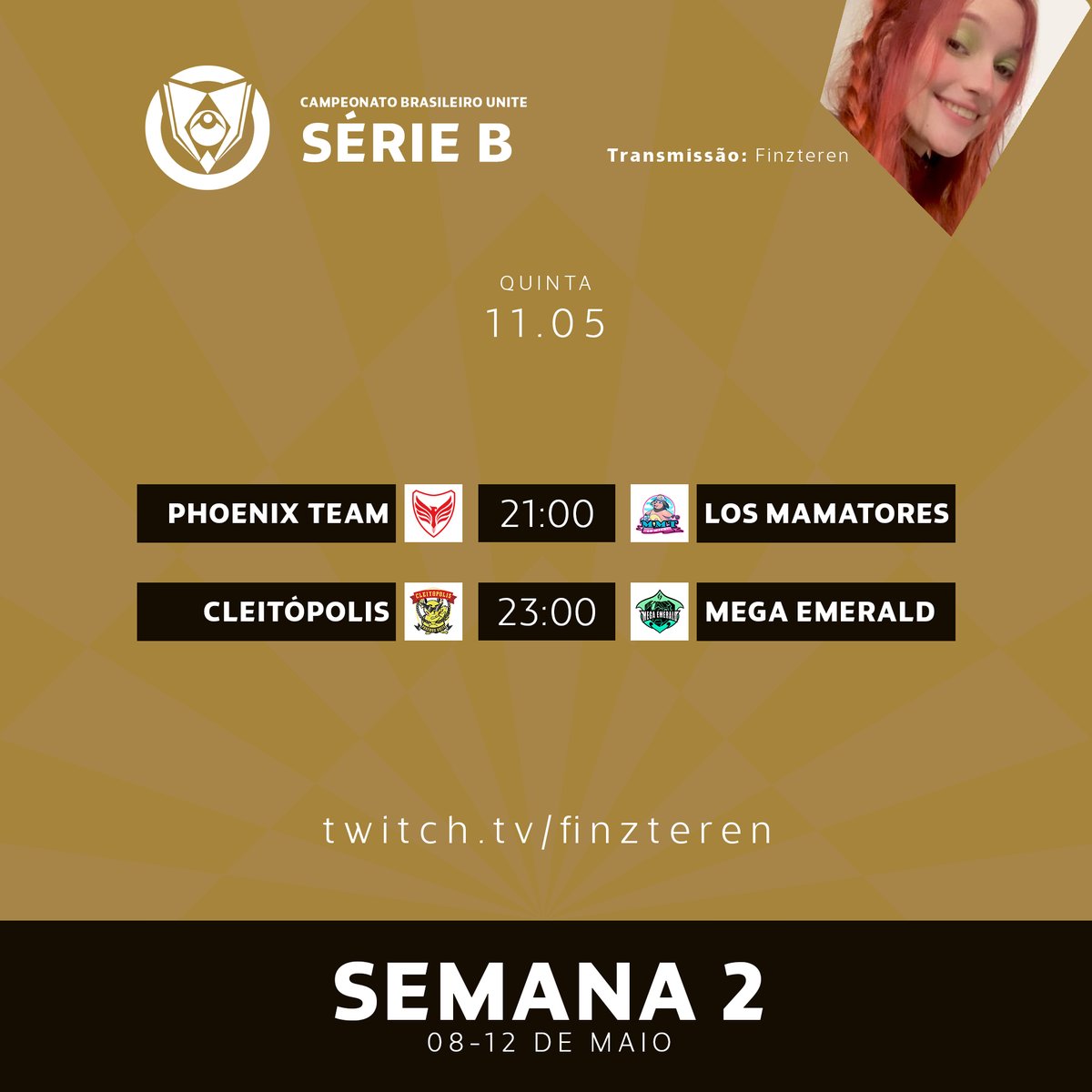 💛 LEITE QUENTE E CLEITON ESMERALDA!

Já já teremos mais um dia de partidas válidas pela 3ª Rodada da #CBU2023! Sob o comando da <a href="/Finzteren/">Finz</a>, duas jogaços nos aguardam!

⚔️ Phoenix Team - Los Mamatores
⏰ 21h00

⚔️ Cleitópolis - Mega Emerald
⏰ 23h00

📺 twitch.tv/finzteren