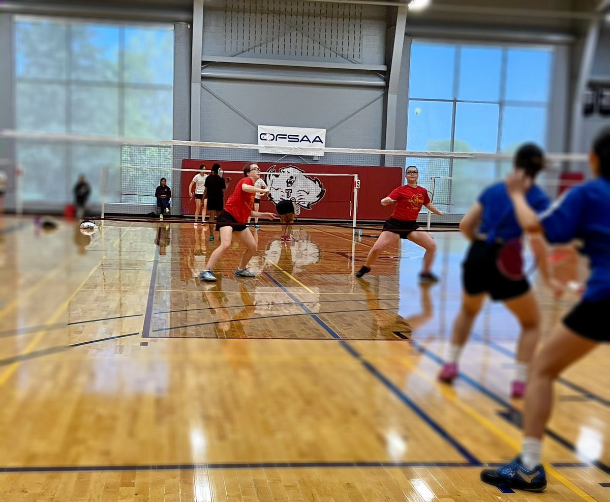 Ryan O’Donnell, Eigen Conejos, Victoria Gadomski and Kaitlyn Bertrand are representing Chippewa at @OFSAA Badminton Championships. Both doubles teams have big games tomorrow to determine whether or not they will be in medal contention! Good luck to the athletes! #chippewaismyhome