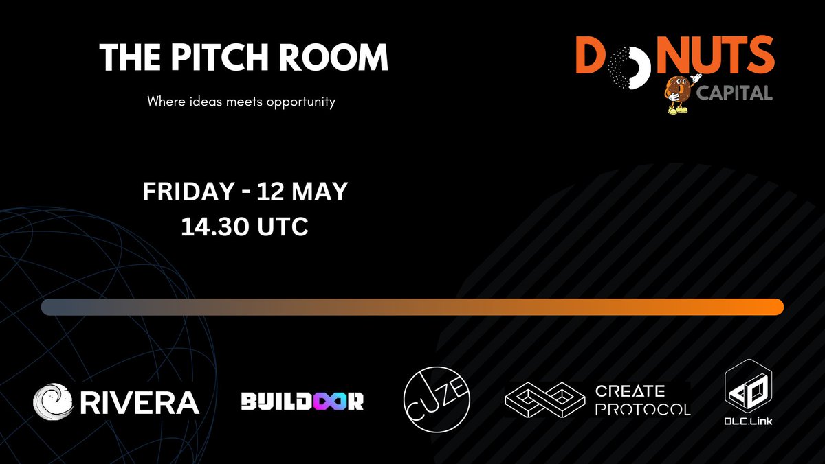 donuts_capital's tweet photo. The Pitch Room! Venture capitalists and investors are invited to attend and witness some of the most innovative and promising project pitches in the industry. https://t.co/9hEOjvOYr5