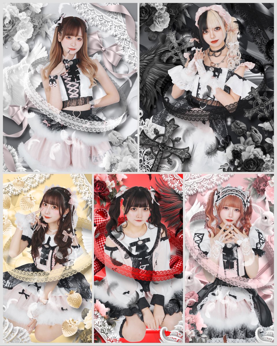 「デザインしました! 天使と悪魔とレースで華やかに。 #舞々悪魔 #まいまいでびる」|カズシフジイ-ENISHI-のイラスト