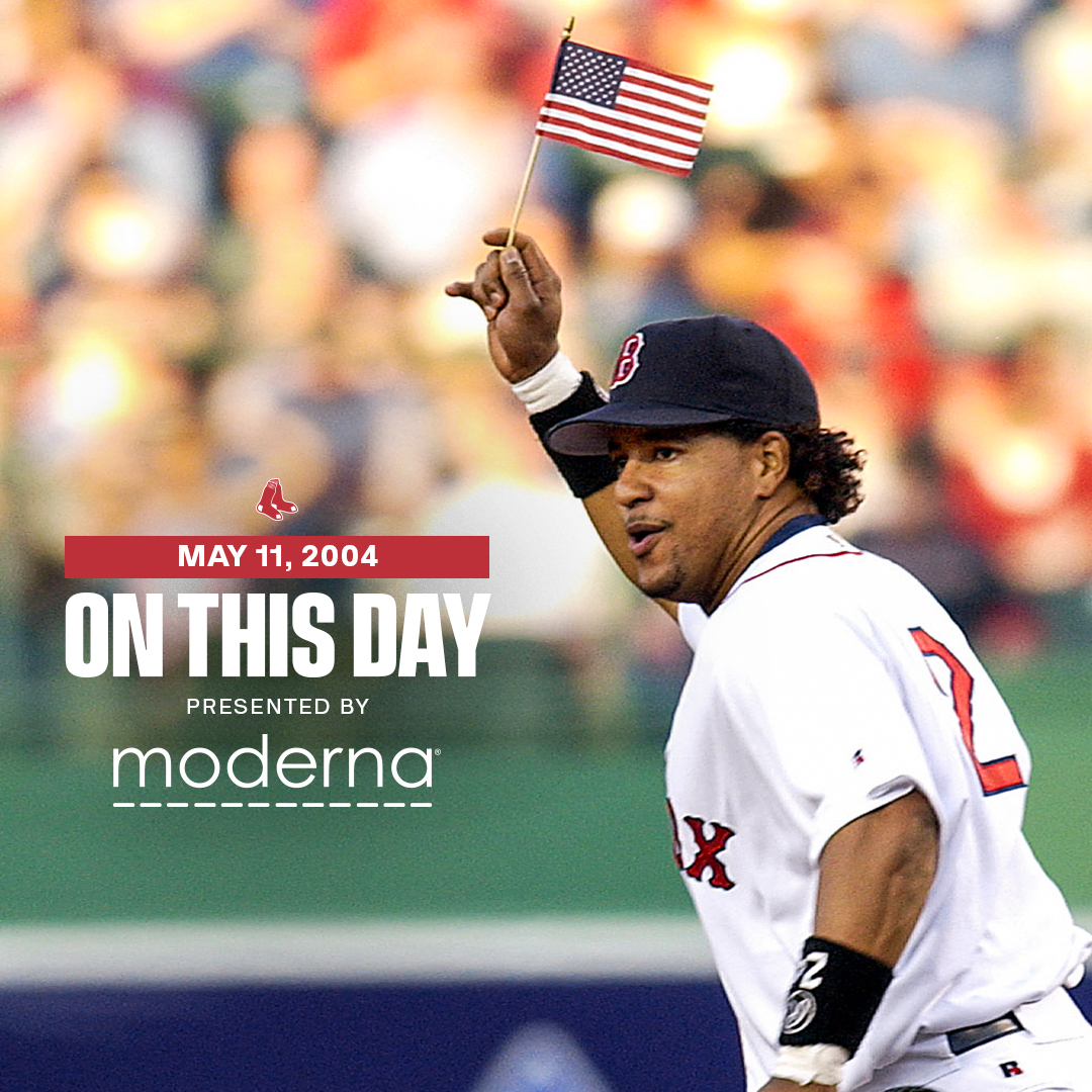 Red Sox on X: A special moment for Manny! OTD in 2004, Manny Ramirez led  his teammates out of the dugout waving a small American flag on his first  full day of