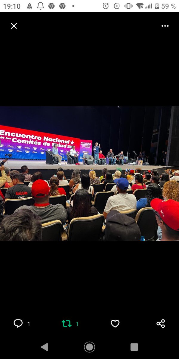 MPPSMiranda's tweet photo. #11May #Miranda con 183 voceras y voceros en el Encuentro Nacional de Comité de Salud, en el Teresa Carreño, con la secretaria de Salud @MirandaGob dra. Astrid Goncalves y la coord de Promoción y Participación del Poder Popular, Nieves Arellano. @guillenmarelia #PuebloMásMaduro https://t.co/9t64ezKmxE