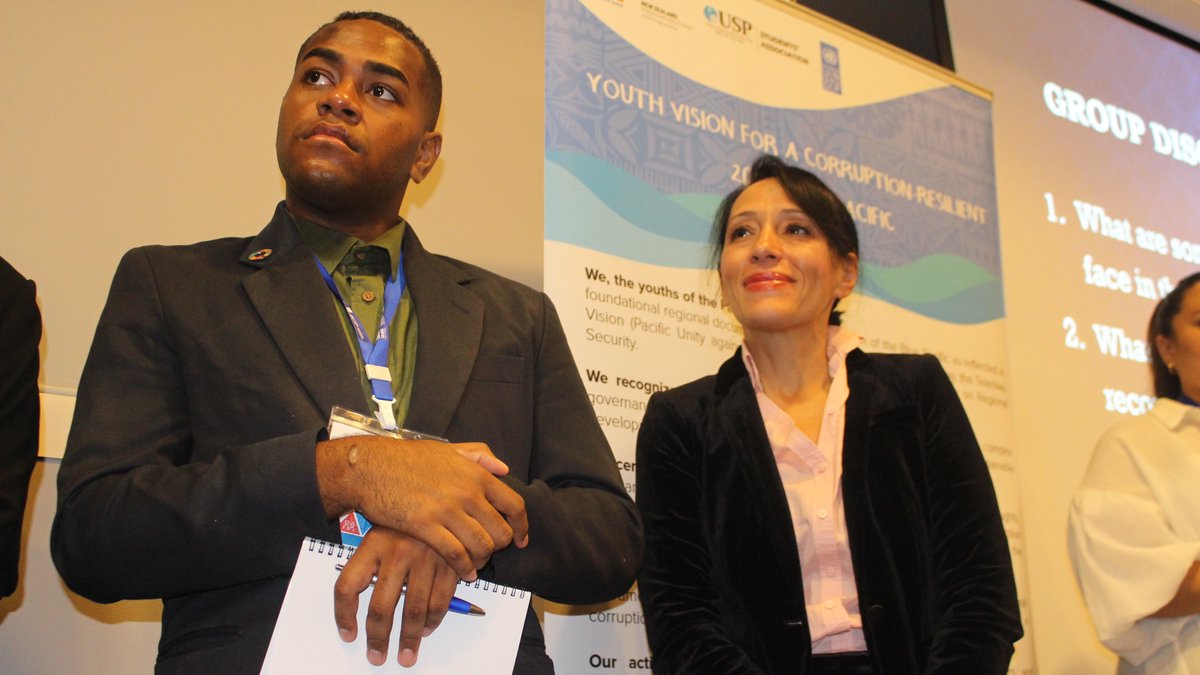 SonjaStTr's tweet image. 👏 Special thanks to Integrity Fiji and the #Pacific Chapters of Transparency International for leading an excellent workshop on the role of youth in advancing regional sustainable development through #anticorruption dialogue &amp;amp; action

#UNPRAC #PacificAct #UKPacificPartnership