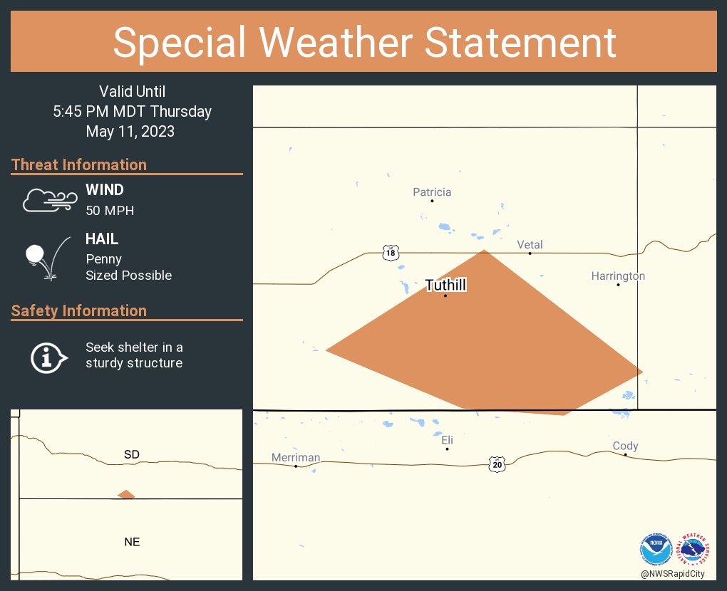 NWS Rapid City on Twitter "A special weather statement has been issued