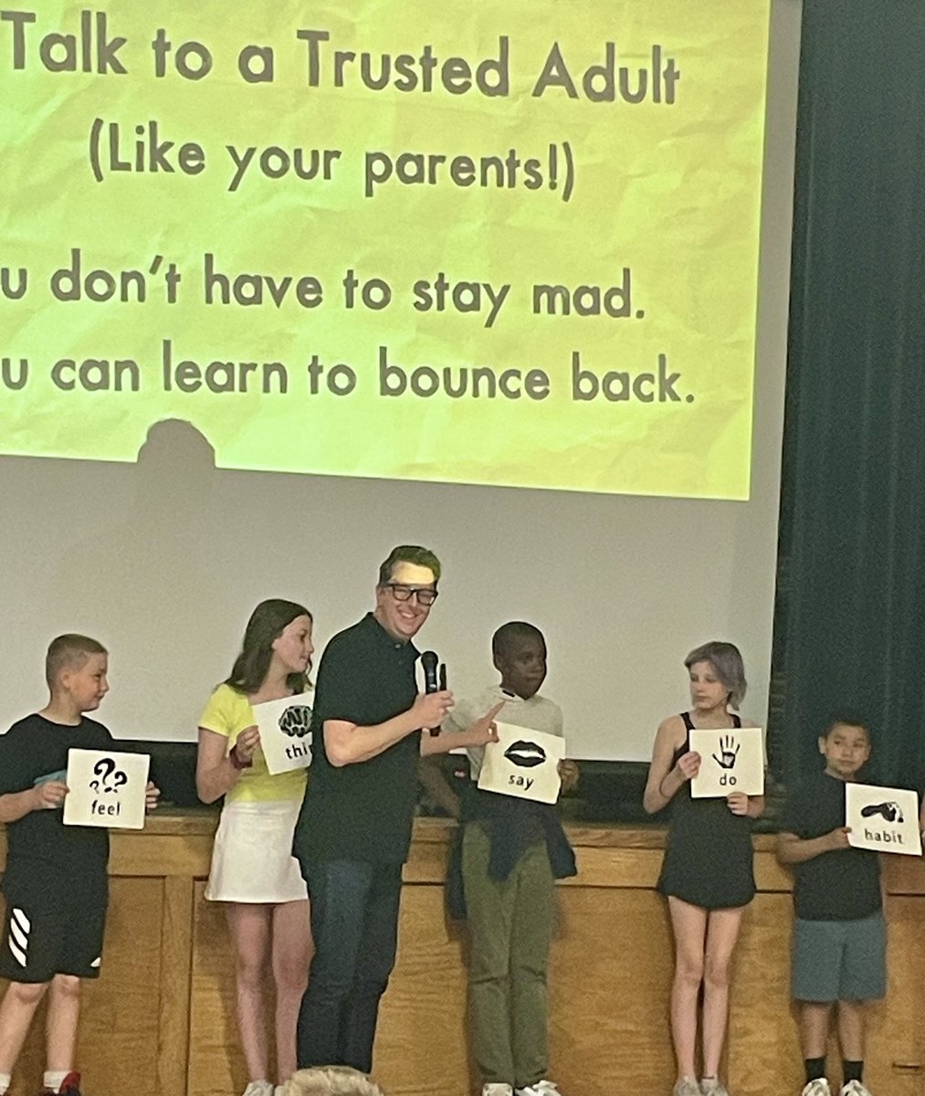 A big thanks to the nonprofit <a href="/Grit2org/">grit2</a> for sponsoring my school assembly program at Whittier Elementary in Downers Grove Illinois yesterday. What a great group of kids and very interactive! We learned about #resiliency #character #mentalhealth and #bullyingprevention