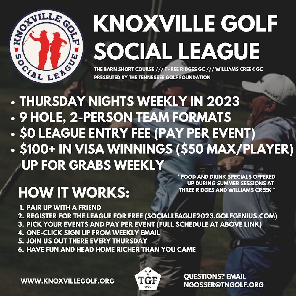 📍The Barn Short Course

Tonight’s social league format:

 Hickory Stick Scramble <a href="/GolfTheBarn/">The Barn Short Course at Beverly Park</a> thanks to our friends with the East Tennessee Hickory Players Group

ETNHP website 📲 easttennesseehickoryplayers.org

Social league signup 👇🏽

socialleague2023.golfgenius.com