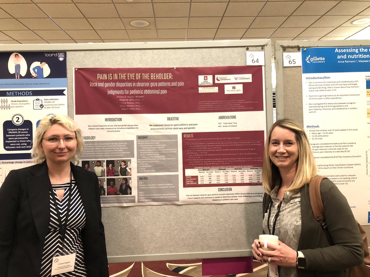 How do people’s gaze patterns relate to the judgements they make about pediatric patients and how do they differ across patient race and gender? Check out our work features in Kristina Bogdan’s poster to find out (#64)! #CanadianPain23