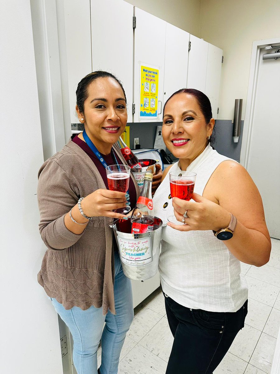 A day to sparkle for our teachers, this teacher appreciation week.. Toasting to camaraderie, joy, and a year full of instructional success. <a href="/MDCPS/">Miami-Dade Schools</a> <a href="/MDCPS_OECP/">EarlyChildhood MDCPS</a> <a href="/SuptDotres/">Jose L. Dotres, Ed.D.</a> <a href="/305CAHSD/">Miami-Dade CAHSD</a>