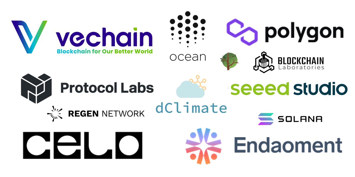 We ❤️ our sponsoooooors! @Branch_Out_Now @CeloOrg @dClimateDAO @endaomentdotorg @ESGweb3ventures @oceanprotocol @0xPolygonLabs @protocollabs @RegenFdn @seeedstudio @SolanaFndn @vechainofficial