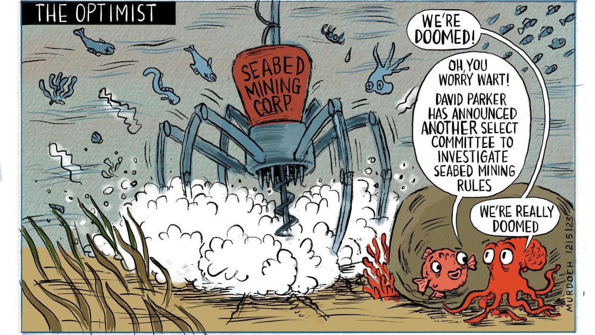 KASM_NZ's tweet photo. Nailed it - great cartoon in The Post by @domesticanimal
#stopseabedmining @GreenpeaceNZ
https://t.co/cpgUjaZ9X3 https://t.co/ov8qLBtHeh
