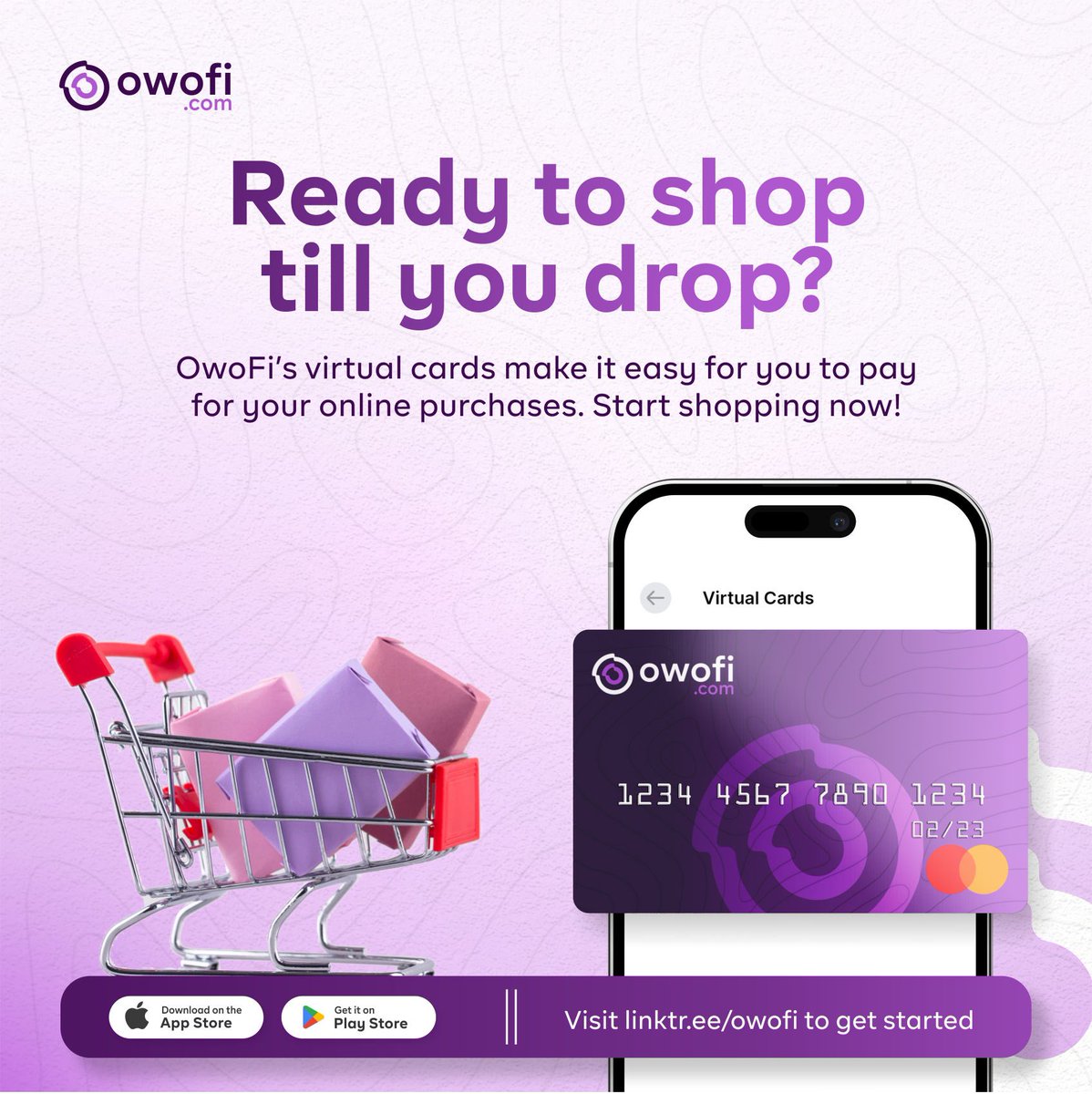 owofiapp's tweet photo. Why stress when you can pursue convenience?

Use OwoFi virtual cards today. Enjoy easy and save options.

#owofi https://t.co/qPcxo9gqKi