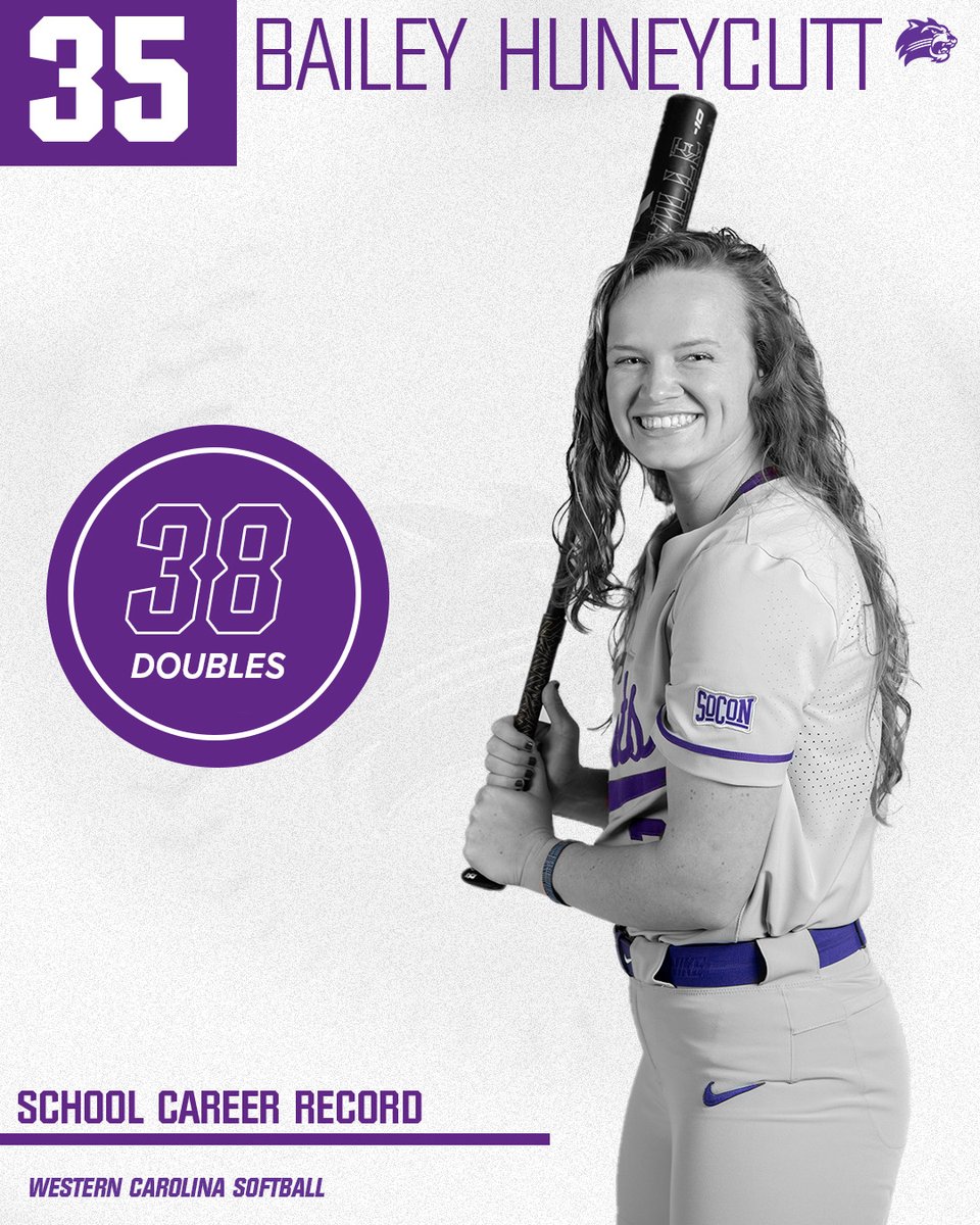 CatamountSB's tweet photo. With her RBI double in the sixth inning Bailey Huneycutt is now the WCU softball career record holder with 196 hits and 38 doubles. Congrats Bailey! https://t.co/tuHoI7n1eZ
