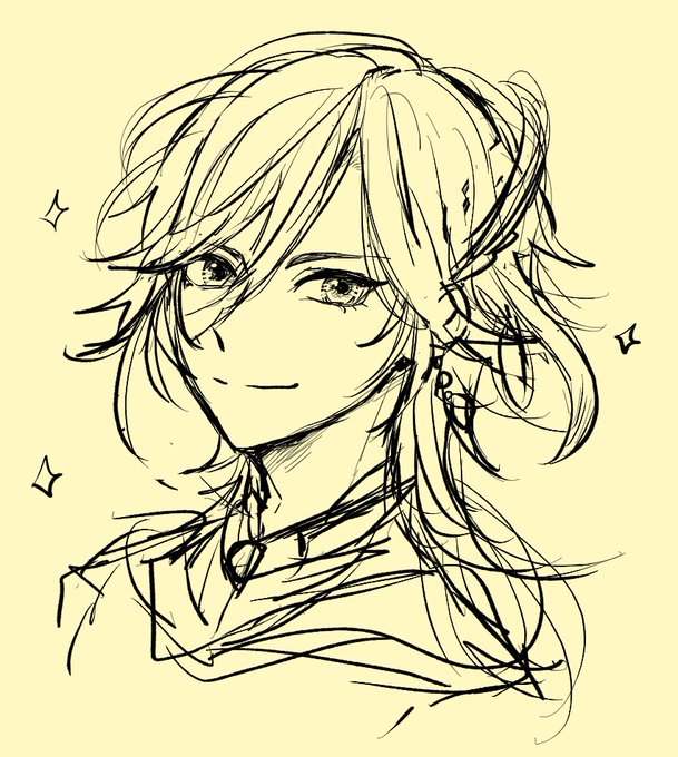 悩みに悩んでAndroidタブレットを購入!!! 書き味お試し!  なんとなくで描いたカーヴェ。なんとなくじゃ描けないと知る…! よく見るとお目目が大きくて吊り目! 品があってマジ顔面強い