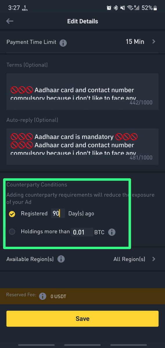 NK_TechGuru's tweet photo. @BinanceHelpDesk @binance @BinanceDesi Thank you for attention 😇
Is it possible that your team could add one more restriction by number of success trade. Just like registered xx Days ago and Holding more then xxx #BTC
bcoz most scammers had few successe traders.
#binance #P2P https://t.co/CBVGVeSF5N