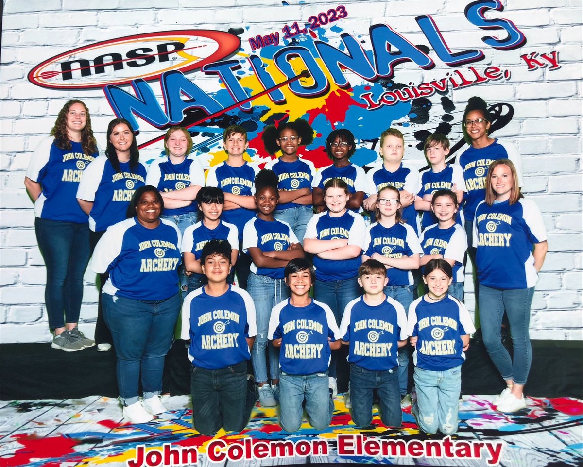 So proud of our JCE Archery team today at Nationals! #jceproud ⁦<a href="/JCElem_RCS/">JohnColemonElementary</a>⁩
