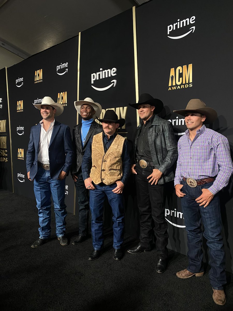 PBR's tweet photo. The cowboys hit the carpet at the #ACMawards https://t.co/JKCLkvR8IH