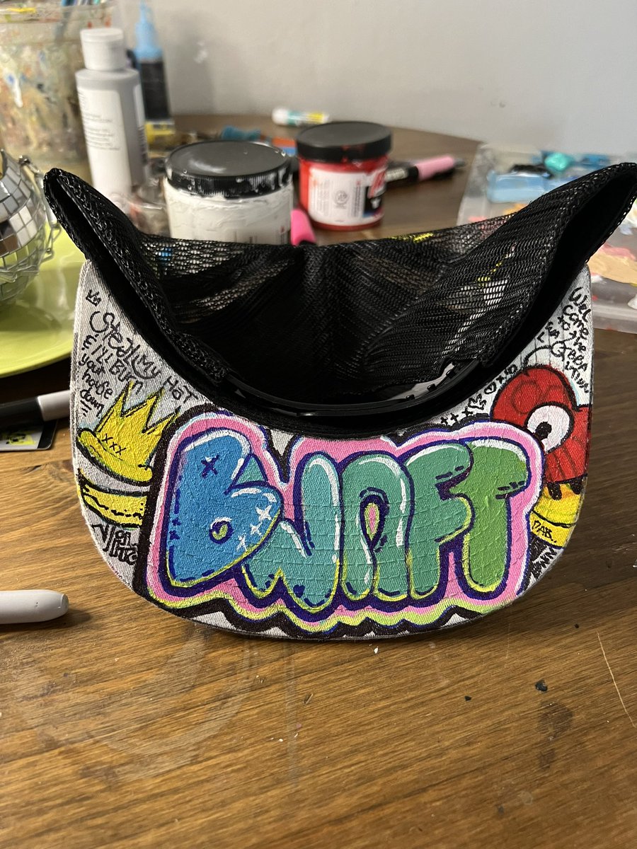Custom hand made one of one BWNFT Kamo Snap Back #bwnft #wabbitzworld get yours at wabbitzworld.com all hats made to order. If you want a specific custom DM me.
