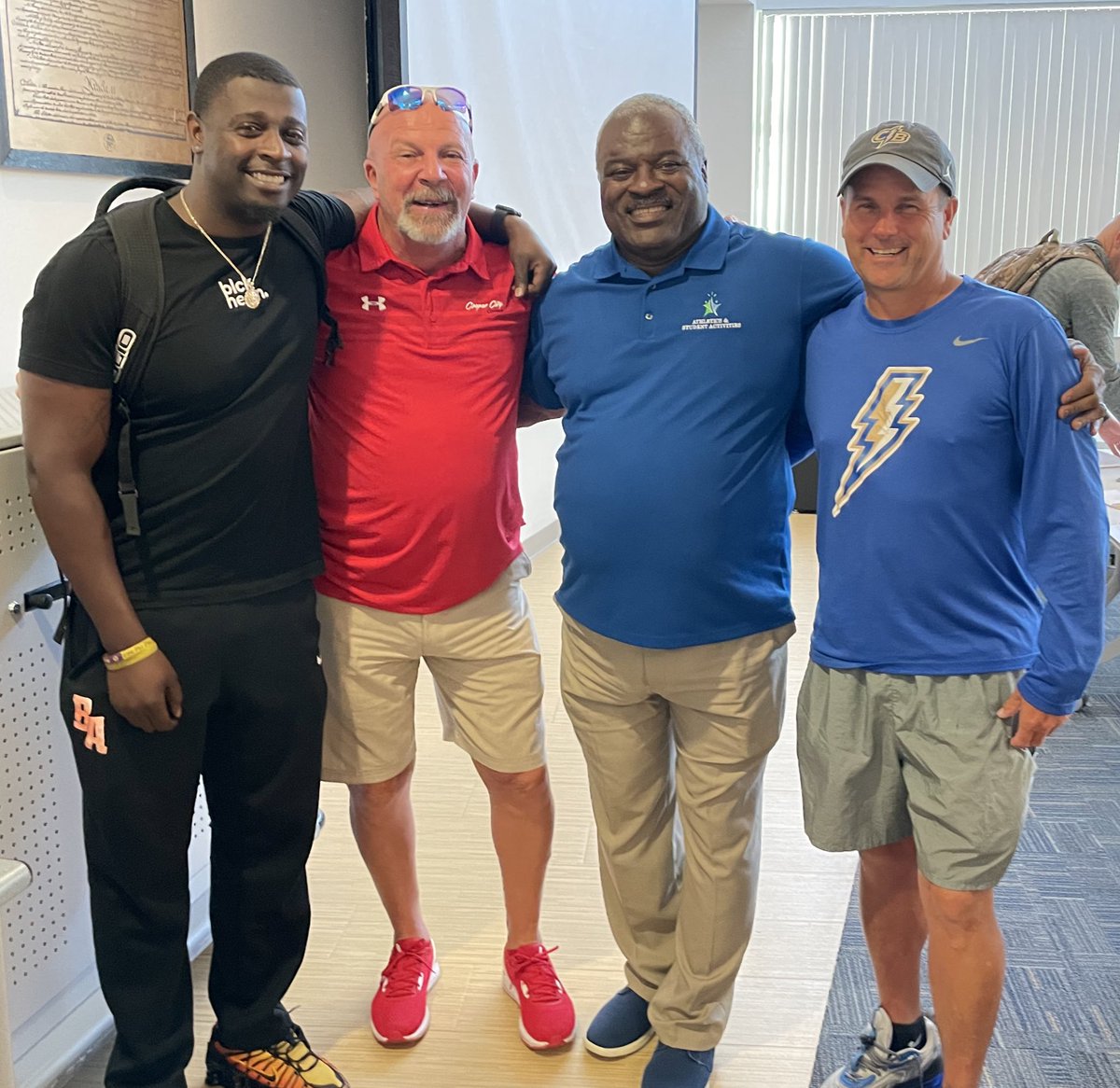 BCAA_Sports's tweet photo. Today we were able to celebrate the departure of four stellar members of the BCAA! Between retirement &amp; new endeavors, we wish you all the best and bid you a huge farewell! Thank you for all you have done for the BCAA - Shawn, Paul, Scott &amp; Rashad! You will be missed! https://t.co/TKfdmzHGIR