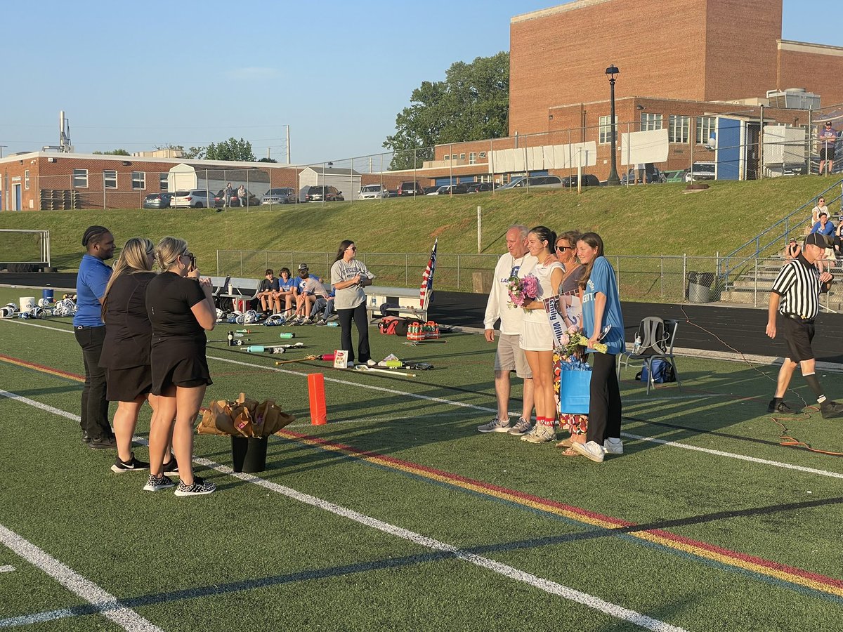 MsJBarger's tweet photo. It’s a great night for Senior Night for our Girls’ and Boys’ LAX!!! Once A #Hilltopper, Always a Hilltopper!!! Go Big Blue!!! https://t.co/bkK29KIRFk