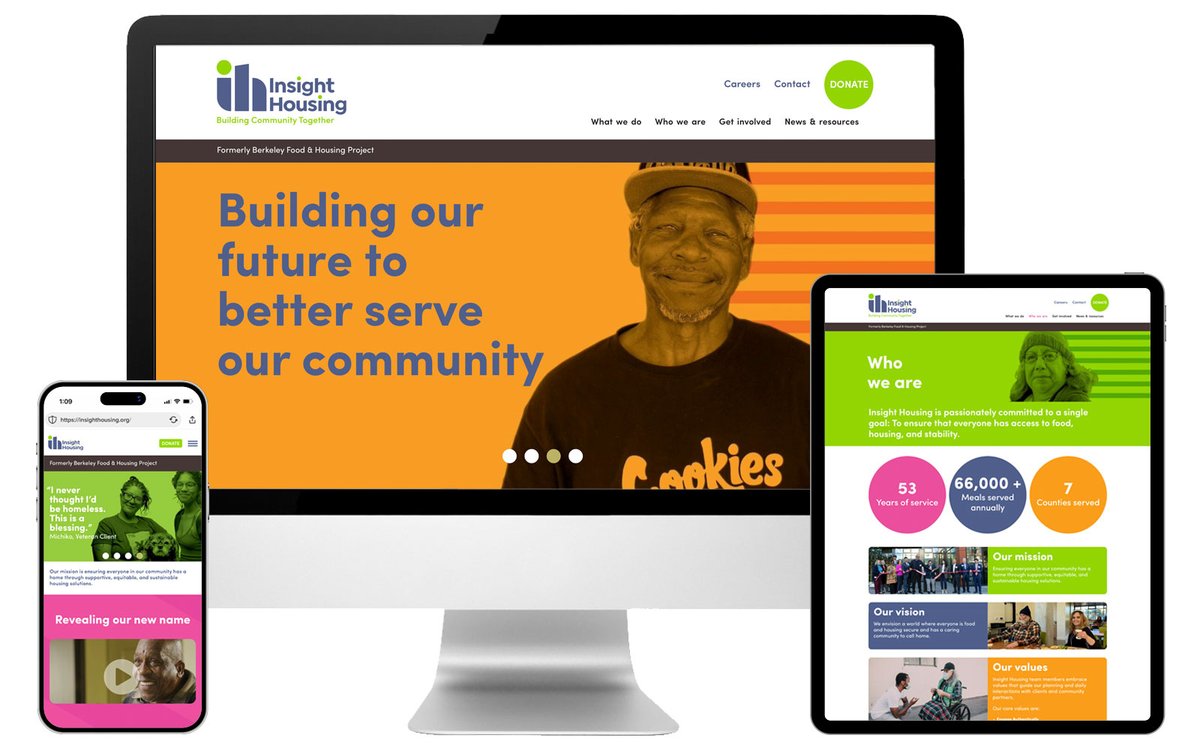 ThisisArgus's tweet photo. It was a real pleasure to develop a name, tagline and brand for @InsightHousing1 (formerly Berkeley Food and Housing). Hope you enjoy!
Learn more: https://t.co/GJ2Bf7AcWT

#ThisIsArgus #Naming #Branding #Webdesign #Commandyourbrand https://t.co/AlmtcrlPdc
