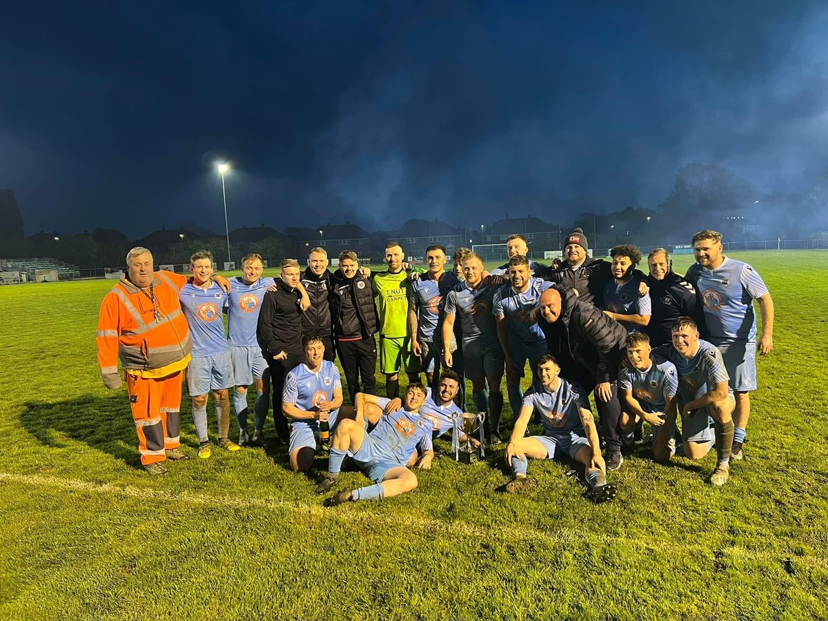 We’re sure that there are many images to follow but for those who actually turn out and care about local football Clay Cross Town Football Club.  The Millers/Official are the league champions and we thank you all. 💙⚽️