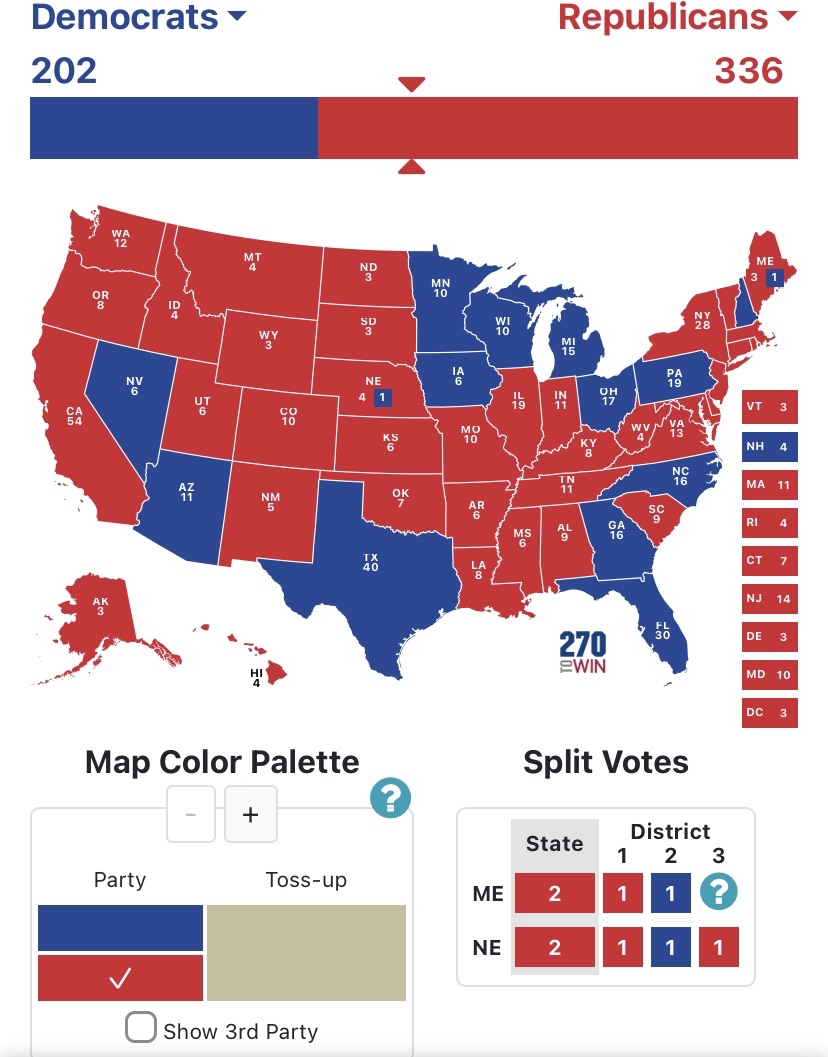 Political Election Projections on Twitter "The 2024 election based off