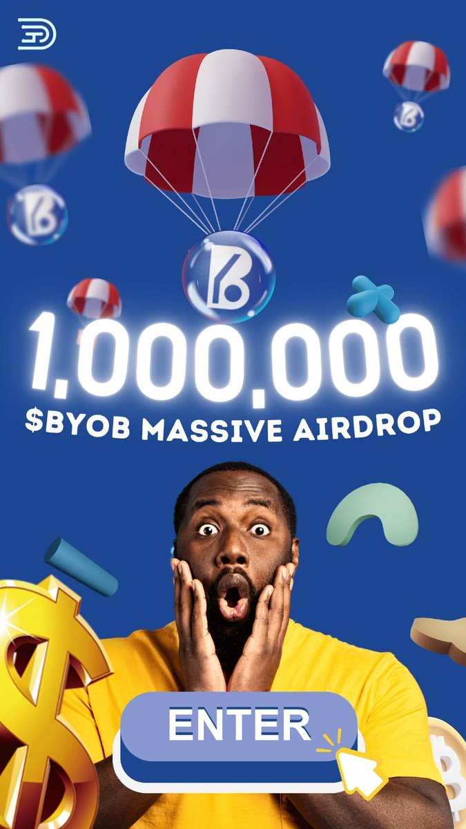 KingPro09641415's tweet photo. Join the $BYOB prelaunch airdrop contest to win a share of 100,000,000 $BYOB !
To enter:
๐ธ Follow @Izuchukwuoffia & @datamynt
๐ธ Like & retweet this post
๐ธ Tag 3 friends
๐ธ Complete the task below.
URL: https://t.co/o1wTPKTzlj
#BYOBtoken #Airdrop #Bsc #Polygon #Airbitruim https://t.co/rRgzoUHI4D