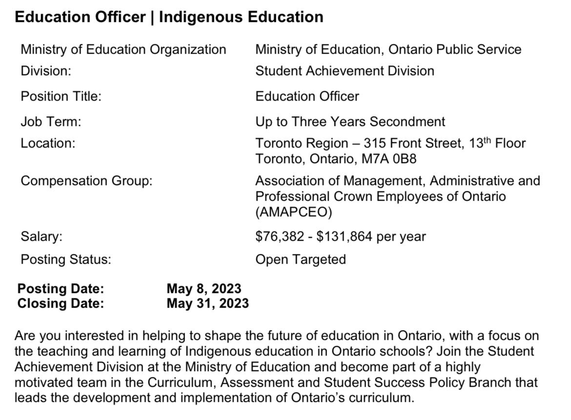 MrSurti's tweet image. Are you interested in helping shape the teaching and learning of Indigenous education or Secondary English and English Language Learning in Ontario’s curriculum? Check out these @ONEducation seconded Education Officer postings.  

principals.ca/en/professiona…

principals.ca/en/professiona…