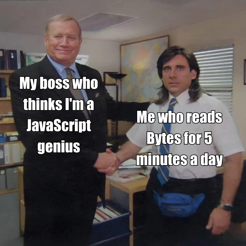 bytesdotdev's tweet photo. We won't tell your boss.