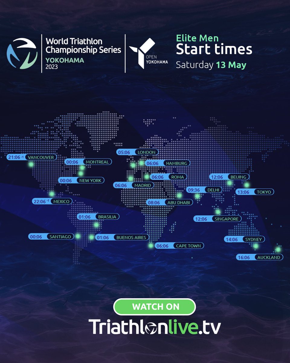 Le deseamos el mayor de los éxitos a los triatletas mexicanos que competirán en el evento #WTSCYokohama 🇯🇵 

Síguelos en <a href="/triathlonlive/">TriathlonLIVE</a> 12 de mayo 19:16 fem 22:06 var 

<a href="/rositapia27/">Rosa Tapia</a> <a href="/lizhtezil30/">Lizeth Rueda Santos</a> <a href="/aram_penaflor/">Aram Peñaflor</a> <a href="/CrisantoGrajval/">Crisanto Grajales Valencia</a> y Cecilia Ramírez  #teammex