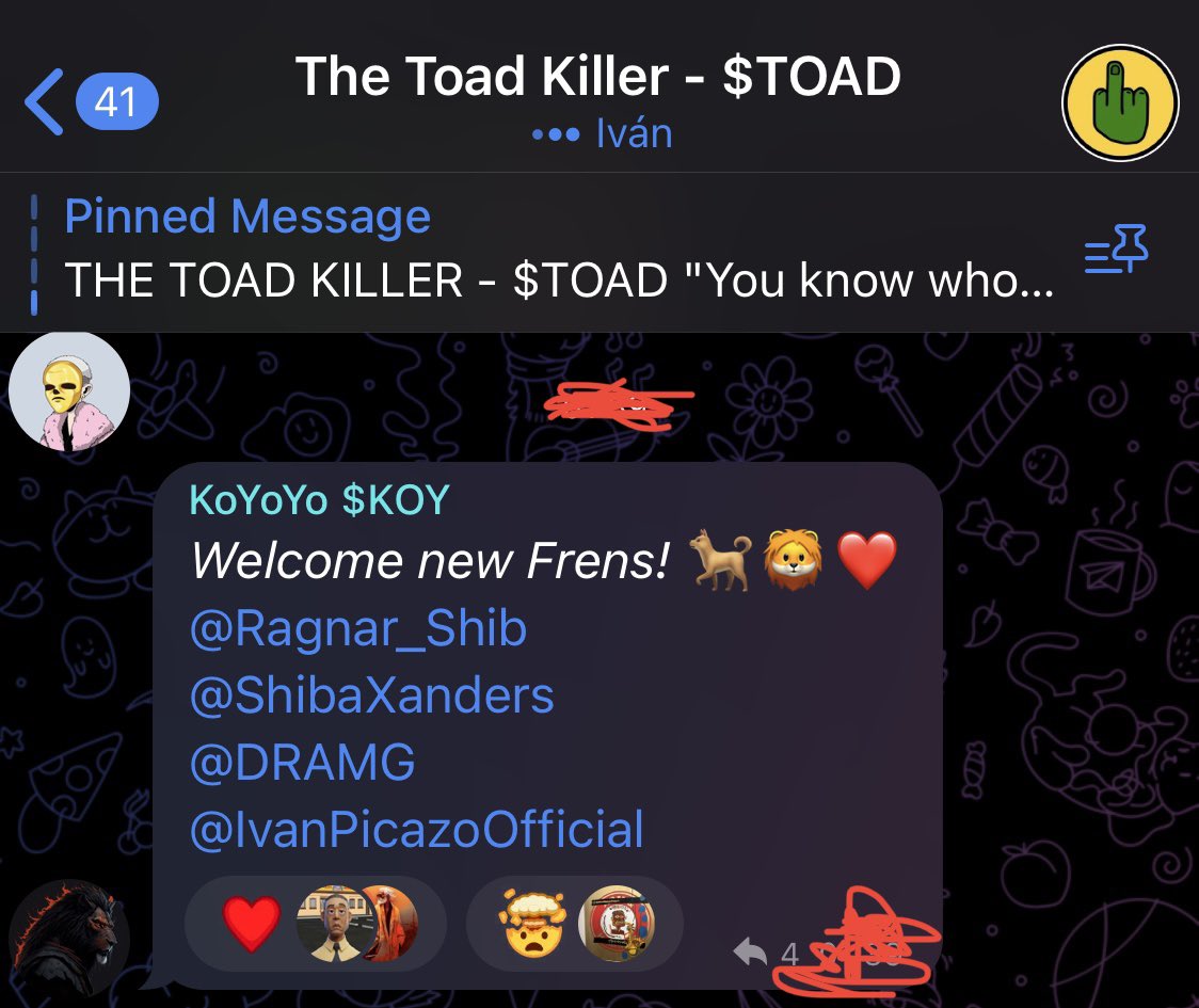 harukikun_jp's tweet photo. welcome @Shibtoken team on @thetoadkiller tg $TOAD
ITS SOUP TIME
#SHIBARMY #SOUPTIME
@ShibaXanders @RagnarShiba @IamIvanPicazo @shibarium_ https://t.co/3cI2tcuMqk