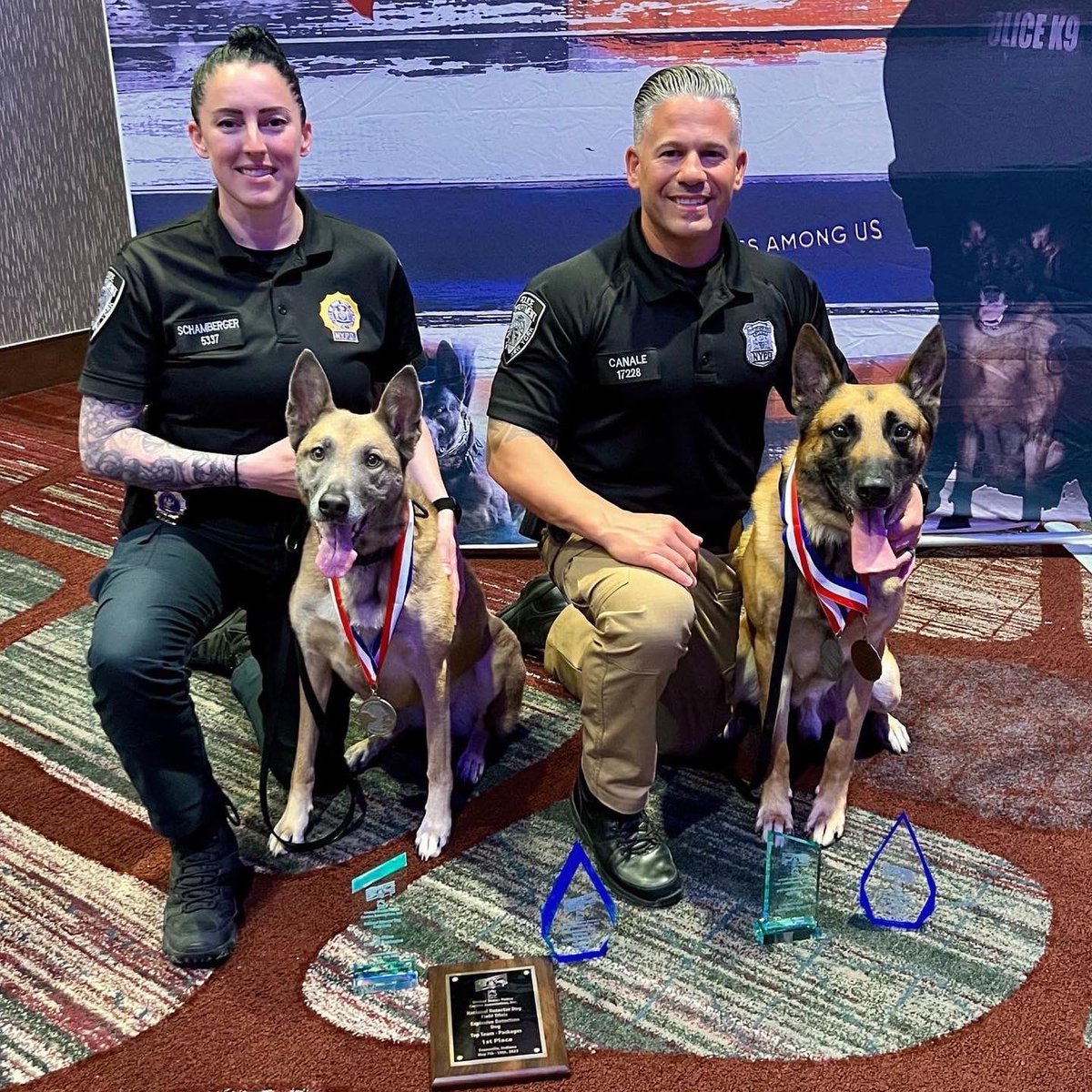 USPCA Nationals in Evansville Indiana. 7th Overall- 🥇 First Place Packages - 🏆 1st Place Region team with Chris and K9 Johnny. Great job Region 7 and Transit K9 🐕