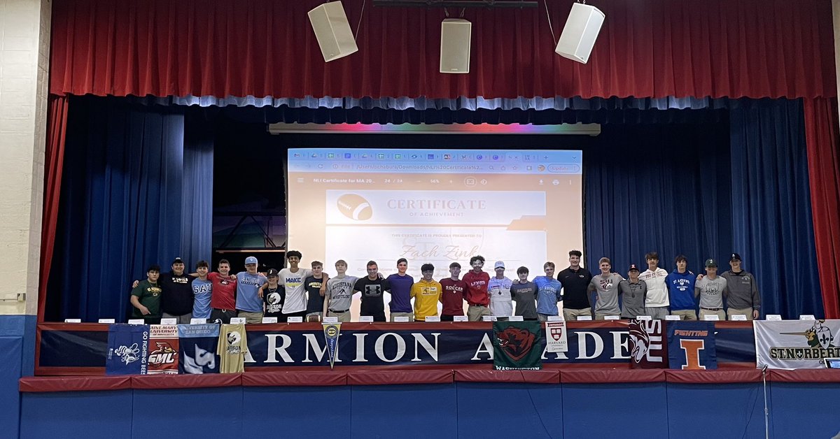 marmionacademy's tweet photo. The last P.R.I.D.E. Assembly (Positive Attitude, Respect, Integrity, Determination, Enthusiasm) of the year featured recognition of many spring awards. Congrats to the junior class on winning Pickle Ball! #MarmionAdvantage https://t.co/FSjdisVWH1