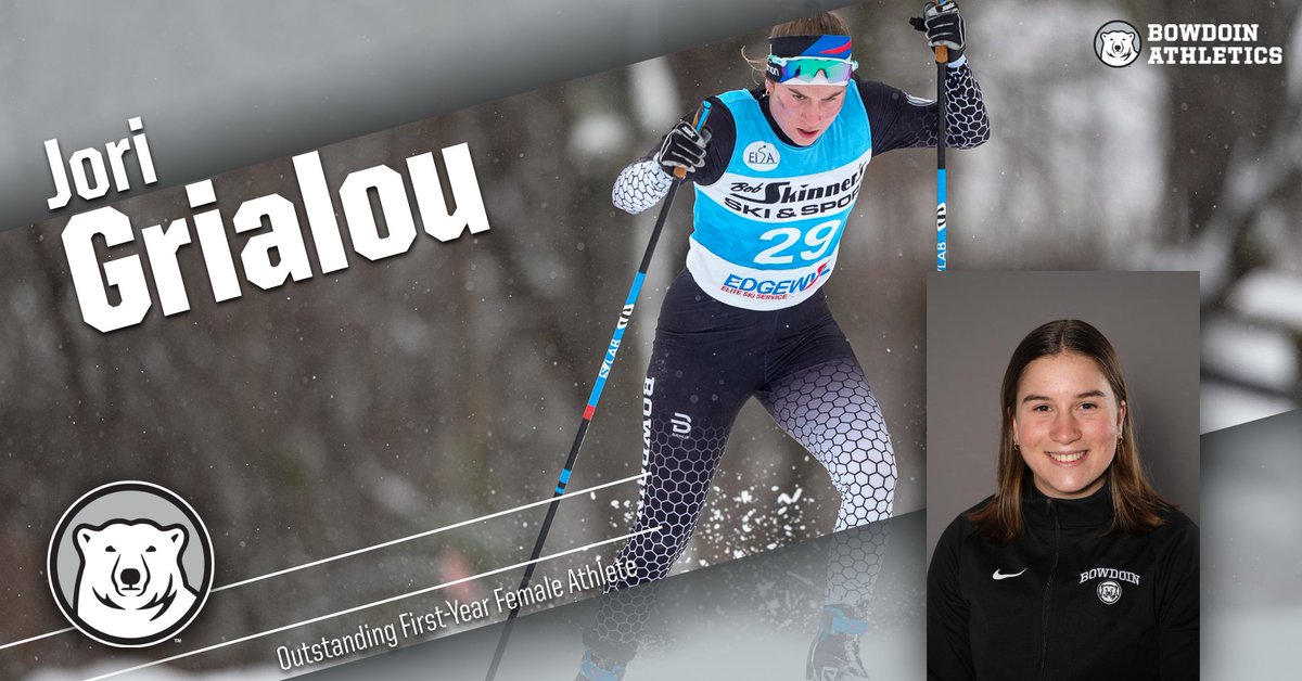 We’re on to the First-Year Athlete of the Year honors, beginning with the women. This year’s honoree is Jori Grialou of Nordic Skiing! @bowdoinskiing #GoUBears #AwardUBears