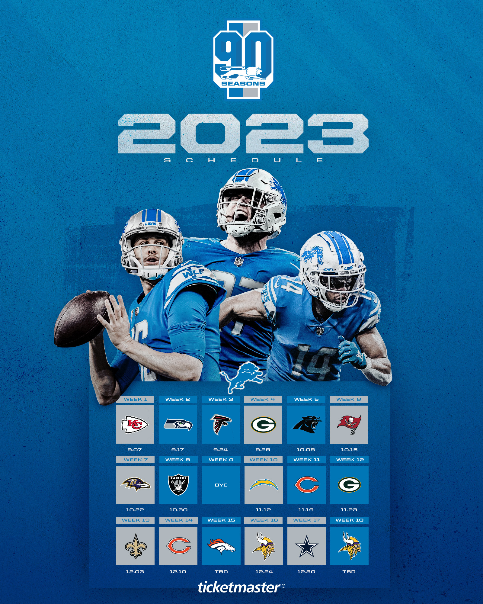 Detroit Lions on X: 'Mark your calendars!  / X