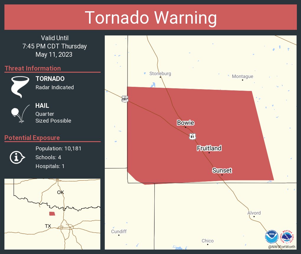 Nelly Carreno on Twitter "RT NWSFortWorth Tornado Warning including