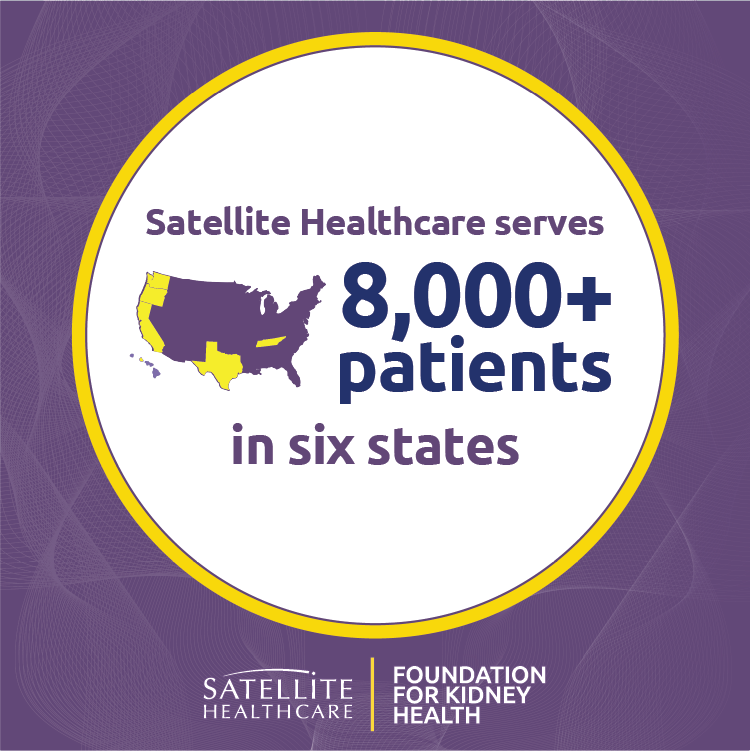 satellitehealth's tweet photo. Satellite Healthcare serves over 8,000+ patients in six states. With the Satellite Healthcare Foundation for Kidney Health, these patients have an extra support system that anyone can get involved with. 

https://t.co/JL6ABltc3x 

#SHFoundation #Satellitehealthcare #CKD https://t.co/O9BiJOjRC0