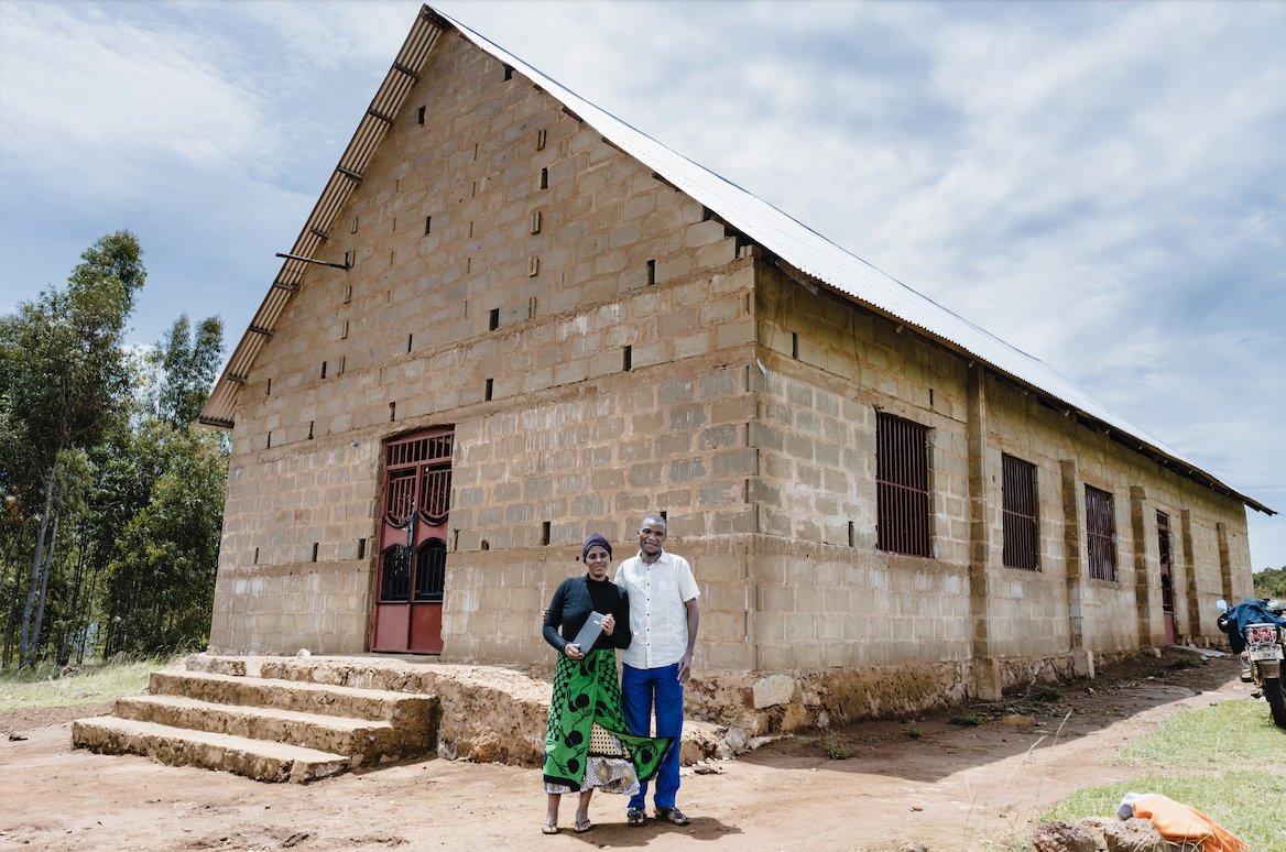 VOM_USA's tweet image. Front-line workers helped Temistocres and his wife launch a small poultry business. They bought a plot of land with the proceeds and built a church. Pray for Temistocres and his church in Tanzania.
